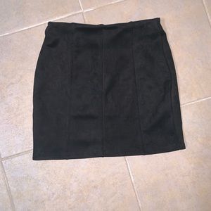 Black Suede Mini Skirt